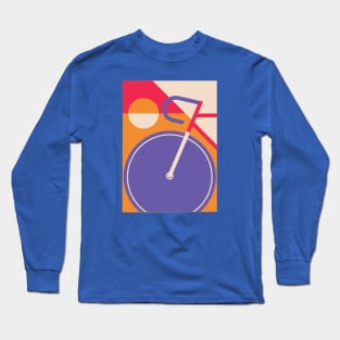 Modern Art Bicycle Cycling Graphic Long Sleeve T-Shirt